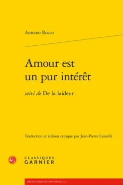 Amour Est Un Pur Intérêt. Suivi De De La Laideur