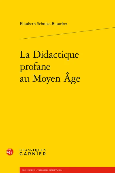 La Didactique Profane Au Moyen Âge 3 La Didactique Profane Au Moyen Âge