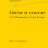 Genèse Et Structure De La Phénoménologie De L’esprit De Hegel 2 Genèse Et Structure De La Phénoménologie De L’esprit De Hegel -Librairies Boutique GbcMS01b