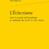L’Éclectisme Dans La Pensée Philosophique Et Médicale Des Xviiie Et Xixe Siècles 2 L’Éclectisme Dans La Pensée Philosophique Et Médicale Des Xviiie Et Xixe Siècles -Librairies Boutique GbxMS01b