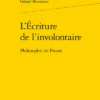 L’Écriture De L’involontaire. Philosophie De Proust -Librairies Boutique GebMS01b