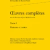 Œuvres Complètes. Tome I. Romans Et Contes -Librairies Boutique JrtMS02b