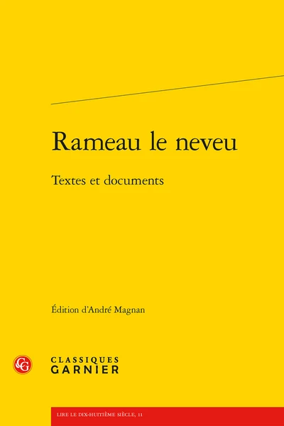 Rameau Le Neveu. Textes Et Documents 3 Rameau Le Neveu. Textes Et Documents