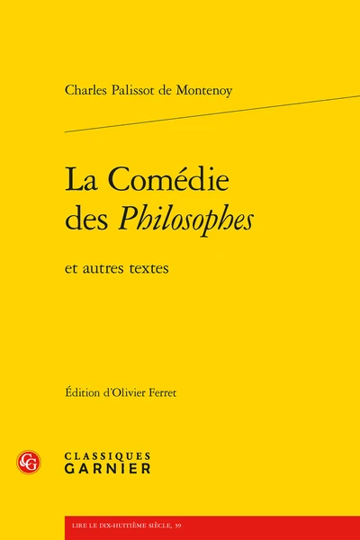 La Comédie Des Philosophes. Et Autres Textes 3 La Comédie Des Philosophes. Et Autres Textes