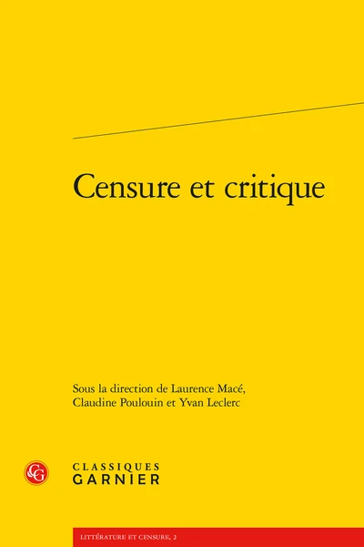 Censure Et Critique 3 Censure Et Critique