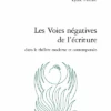 Les Voies Négatives De L’écrituredans Le Théâtre Moderne Et Contemporain -Librairies Boutique LpsMS01b