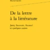 De La Lettre à La Littérature. Jarry, Saussure, Roussel Et Quelques Autres -Librairies Boutique MavMS02b