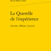 La Querelle De L’expérience. Aristote, Platon, Isocrate 1 La Querelle De L’expérience. Aristote, Platon, Isocrate -Librairies Boutique MnsMS01b