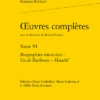 Œuvres Complètes. Tome VI. Biographies Musicales : Vie De Beethoven – Haendel -Librairies Boutique RrdMS10b