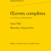 Œuvres Complètes. Tome VIII. Musiciens D’aujourd’hui -Librairies Boutique RrdMS12b