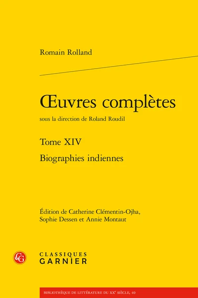 Œuvres Complètes. Tome XIV. Biographies Indiennes 3 Œuvres Complètes. Tome XIV. Biographies Indiennes
