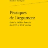 Pratiques De L’argumentdans Le Théâtre Français Des Xvie Et Xviie Siècles 2 Pratiques De L’argumentdans Le Théâtre Français Des Xvie Et Xviie Siècles -Librairies Boutique SbdMS02b