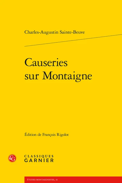 Causeries Sur Montaigne 3 Causeries Sur Montaigne